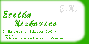 etelka miskovics business card